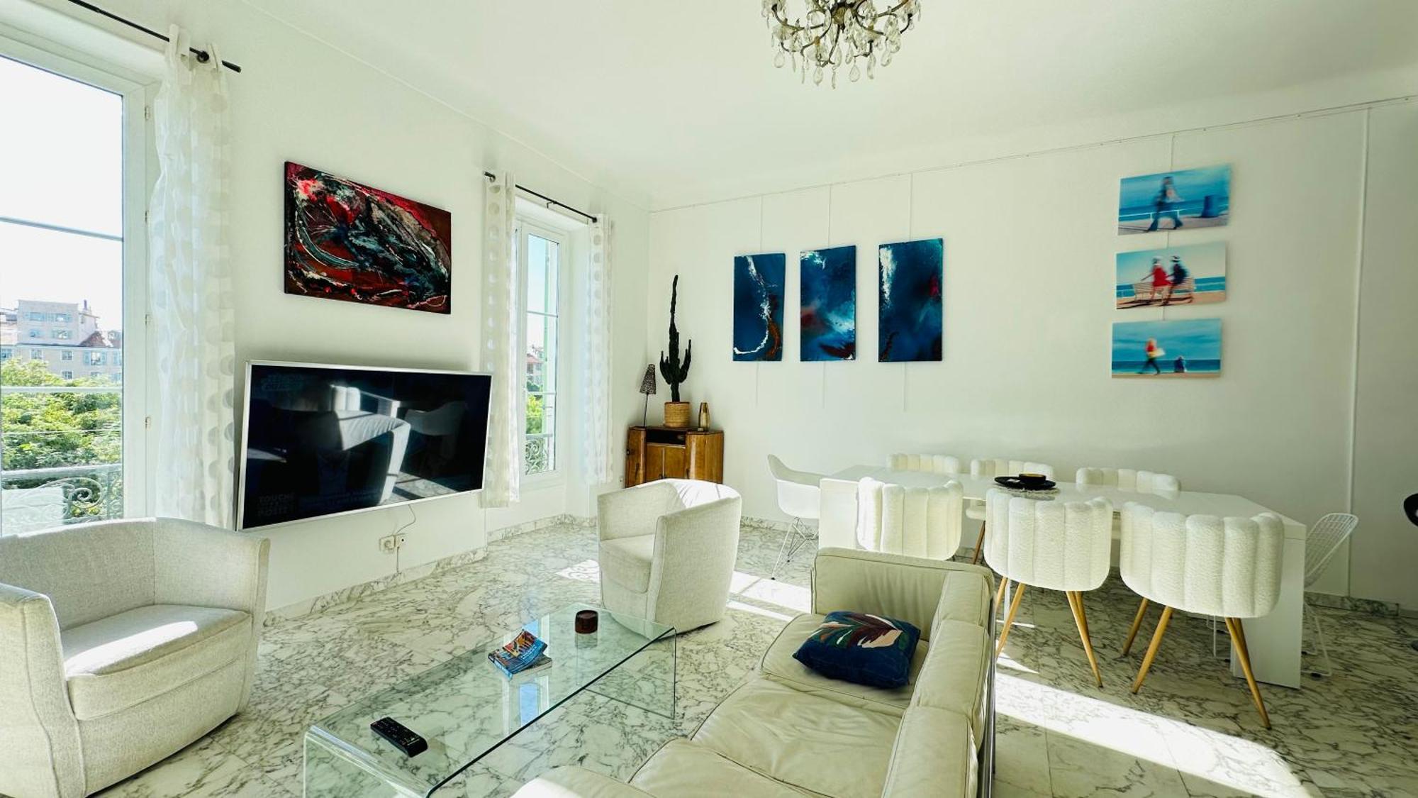 Spacious 3 Bedroom Flat Nice Center - Magnificent View-Parking Εξωτερικό φωτογραφία